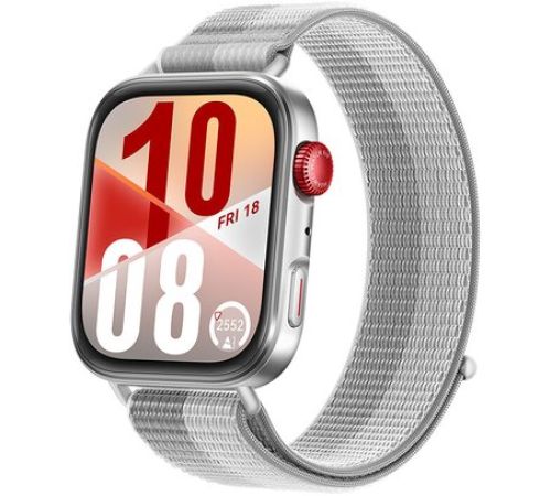 Умные часы Huawei Watch FIT 4 серебристый, с серым нейлоновым ремешком, международная версия