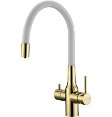 Смеситель Paulmark Salix Sa213419-Gw золото/белый