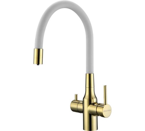 Смеситель Paulmark Salix Sa213419-Gw золото/белый