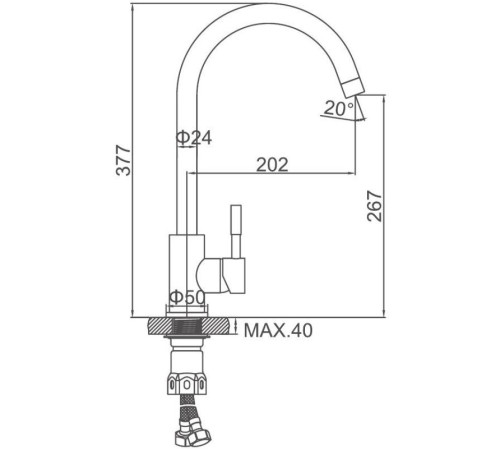 Смеситель Ledeme L4998D-3