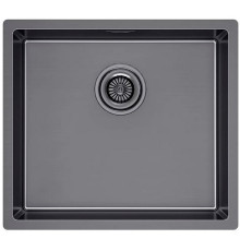 Кухонная мойка Paulmark Lassan 49 UNI LA49-GM черный/вороненая сталь
