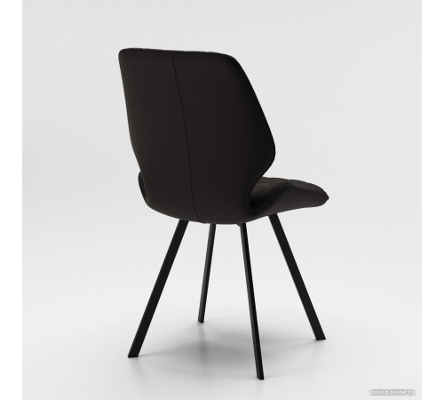 Стул Табурет Ромео Бренди 28 коричневый/черный каркас