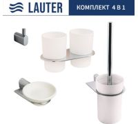 Набор аксессуаров для ванной Lauter 21SH2081 + 21SH2051 + 21SH2091 + 21SH2111 Chrome, 4 предмета