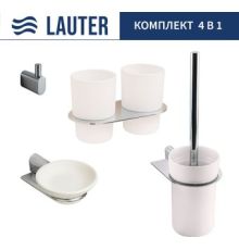 Набор аксессуаров для ванной Lauter 21SH2081 + 21SH2051 + 21SH2091 + 21SH2111 Chrome, 4 предмета