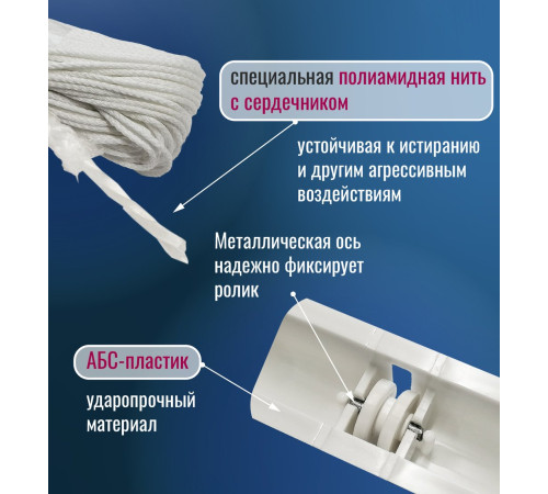 Сушилка для белья Comfort Alumin Потолочная 5 прутьев 130 см алюминий/белый