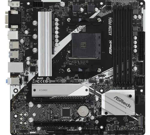 Материнская плата ASRock A520M Pro4