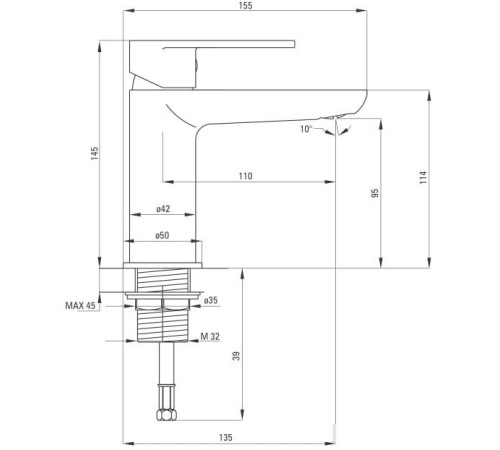 Смеситель Deante Alpinia BGA 020M