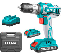 Ударная дрель-шуруповерт Total TIDLI200215 с 2-мя АКБ, кейс