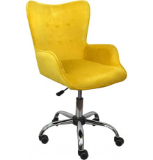 Кресло AksHome Bella велюр желтый