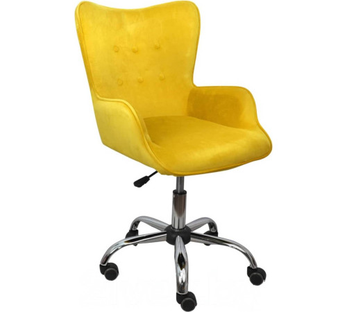 Кресло AksHome Bella велюр желтый