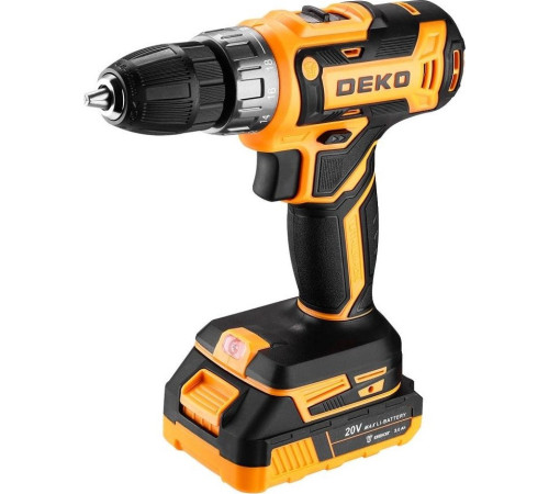 Дрель-шуруповерт Deko GCD20DU PRO Set63 083-1039 с 2-мя АКБ, кейс