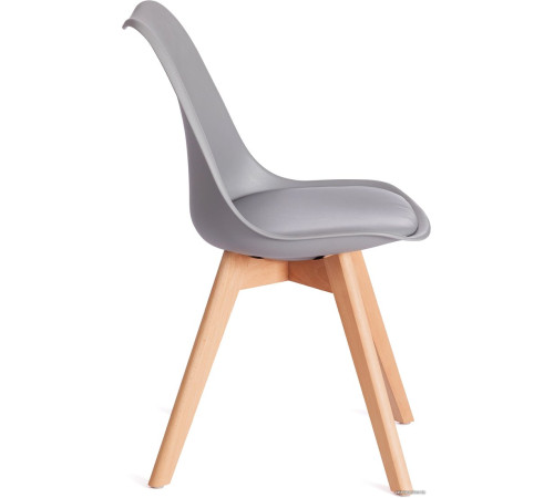 Стул TetChair Tulip дерево/пластик/экокожа серый