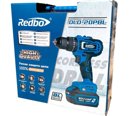Дрель-шуруповерт Redbo OLD-20PBL с 1-им АКБ, кейс