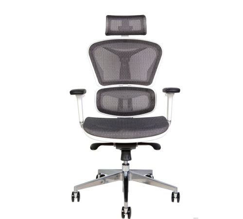 Офисное кресло Norden Hero White YS-0810H-TE+EW белый/серый