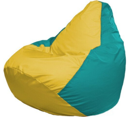 Кресло-мешок Flagman Груша Макси Г2.1-264 бирюзовый/желтый