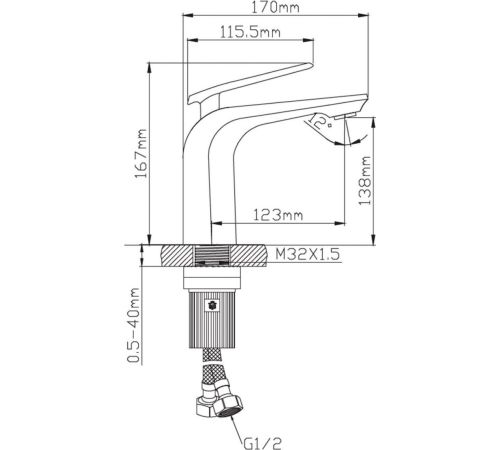 Смеситель Diadonna D87-110137W