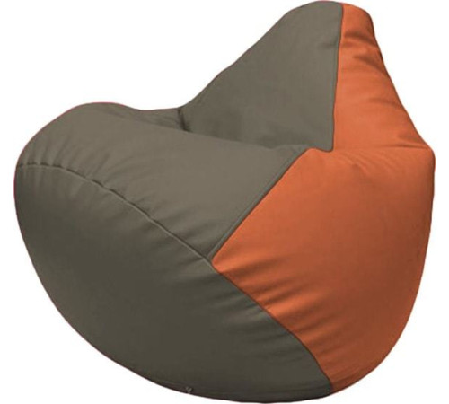 Кресло-мешок Flagman Груша Макси Г2.3-1723 серый/оранжевый