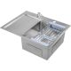 Кухонная мойка Saniteco 6550-R + Spike F9S07000 хром, с сифоном, дозатором и коландером