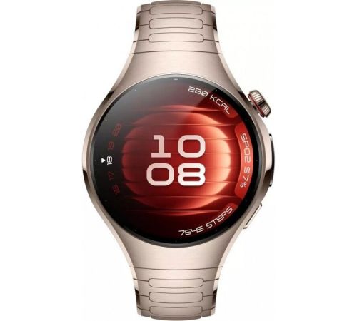 Умные часы Huawei Watch 5 42 мм золотистый, с золотистым титановым ремешком, международная версия
