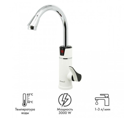 Проточный электрический водонагреватель-кран Atlanta ATH-7433 белый
