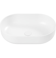 Умывальник Belux Турин 560 овал 18, белый матовый/Solid Surface