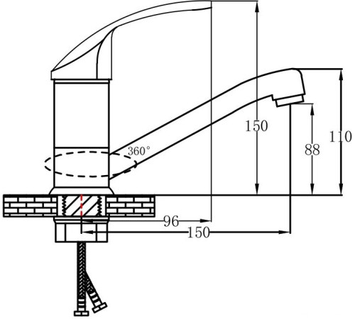 Смеситель РМС SL85-004FBS-15