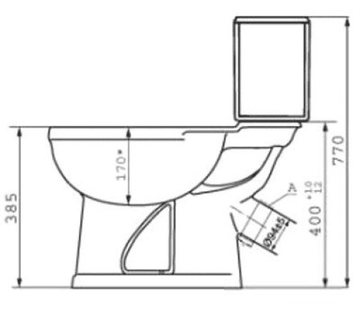 Унитаз Оскольская керамика Дора белый