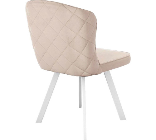 Стул DikLine 219 поворотный B03 бежевый/ножки белые