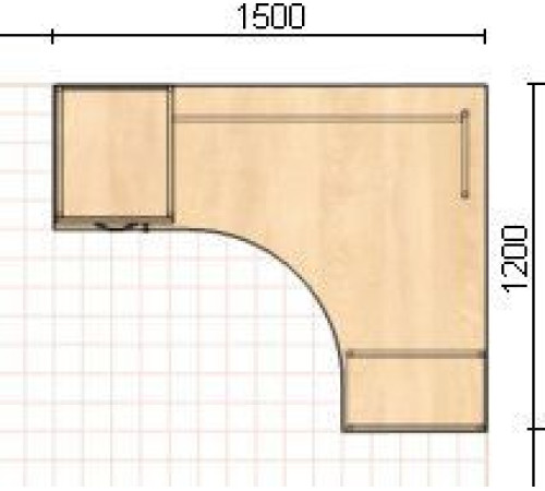 Стол Славянская столица С-086/1 правый, дуб сонома