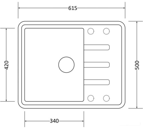 Кухонная мойка ZorG Torino 62 черный оникс