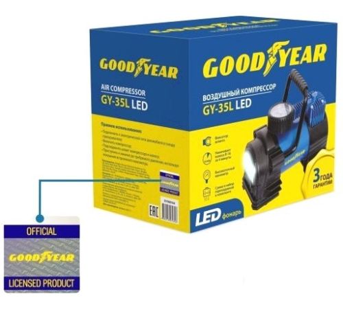 Автомобильный компрессор Goodyear GY-35L LED GY000104