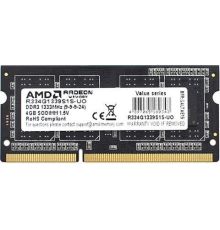 Оперативная память AMD Radeon R3 Value Series 4GB DDR3 SODIMM PC3-10600 R334G1339S1S-UO