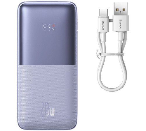 Внешний аккумулятор Baseus Bipow Pro Digital Display Fast Charge 20W Overseas Edition 10000mAh фиолетовый