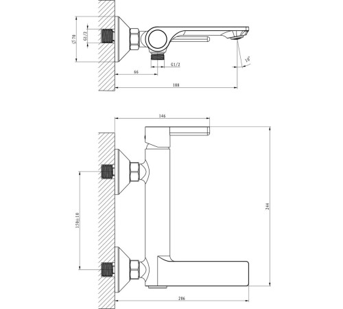 Смеситель Lauter Velvet 21СК6696С