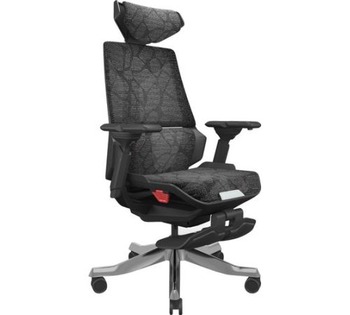 Игровое геймерское кресло ErgoSmart Bloodragon черный/серебристый