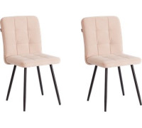 Стул TetChair Medeo LT велюр, бежевый/черный, 2 шт