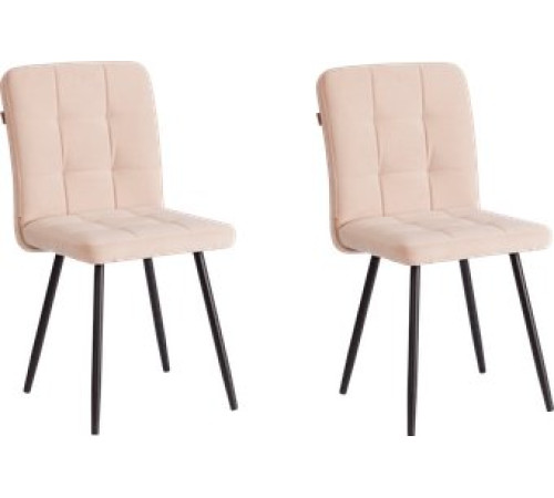 Стул TetChair Medeo LT велюр, бежевый/черный, 2 шт