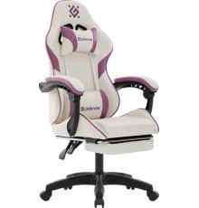 Игровое геймерское кресло Defender Serenity белый/фиолетовый