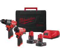 Milwaukee M12 FPP2A2-602X Fuel 4933480588 шуруповерт, винтоверт, 2 АКБ, кейс
