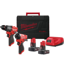Milwaukee M12 FPP2A2-602X Fuel 4933480588 шуруповерт, винтоверт, 2 АКБ, кейс