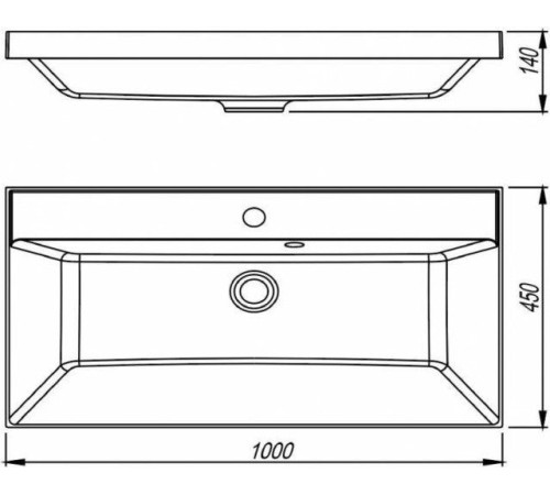Умывальник Symbolite Asti 100x45 кварц, жасмин