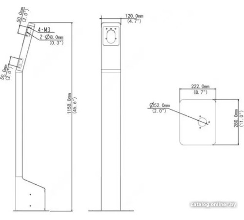 Аксессуар Uniview EP-S31-W-NB Пьедестал для напольного монтажа терминала распознавания лиц OET-213H-BTS1