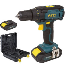 Дрель-шуруповерт FIT 80199 с 2-мя АКБ, кейс