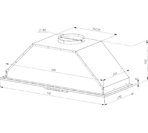 Кухонная вытяжка Akpo Neva eco 80 WK-4 нержавеющая сталь