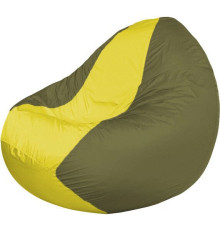 Кресло-мешок Flagman Classic К2.1-137 оливковый темный/желтый