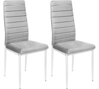 Стул Mio Tesoro Джия DC-060KD 2 шт, светло-серый/белый