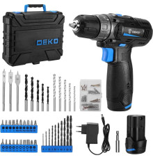 Дрель-шуруповерт Deko DKCD12 083-1113 с 2-мя АКБ, кейс