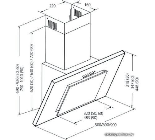 Кухонная вытяжка Akpo Nero line eco 50 WK-4 черный