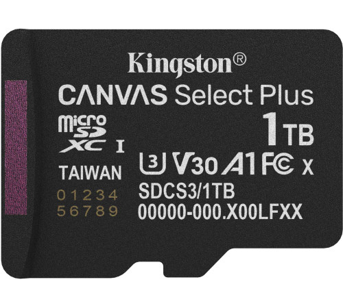 Карта памяти Kingston Canvas Select Plus microSDXC 1TB SDCS3/1TBSP