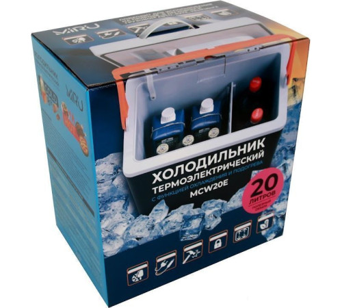 Термоэлектрический автохолодильник Miru MCW20E 20л черный/серый